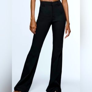 Zara high-waisted slit flared pants